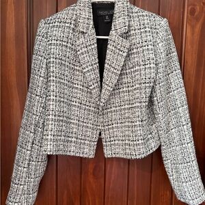 Rachel Zoe Women's Monochrome Tweed Blazer